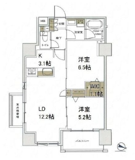 キュロコ日本橋 4階 間取り図
