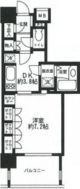 ライオンズシティ白金高輪 406 間取り図