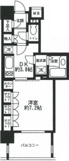 ライオンズシティ白金高輪 506 間取り図