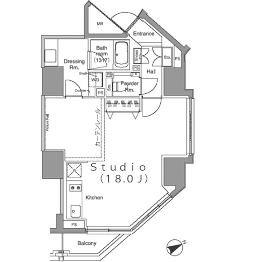 パークハビオ麻布台 201 間取り図