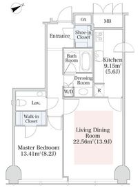 プラティーヌ西新宿 1205 間取り図