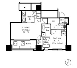 MFPR目黒タワー 1009 間取り図