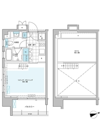 プライムアーバン芝浦LOFT 207 間取り図