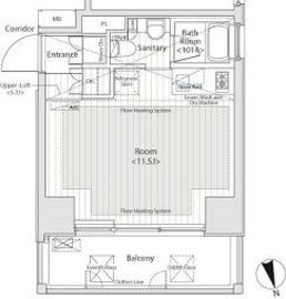 カスタリア中延 201 間取り図