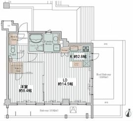 カスタリア三宿 506 間取り図