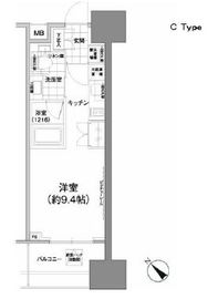 パークハビオ武蔵小山 803 間取り図