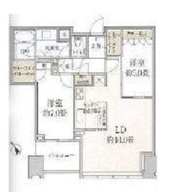 シティタワー麻布十番 19階 間取り図