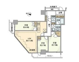 パークハウス清澄白河タワー 26階 間取り図