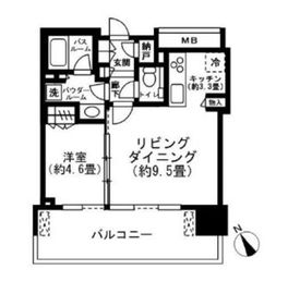 シティタワー目黒 13階 間取り図