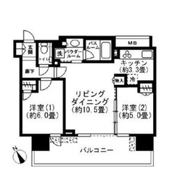 シティタワー品川 19階 間取り図