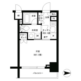 パークキューブ神田 606 間取り図