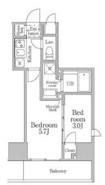 レジディア三軒茶屋3 505 間取り図