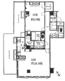 有栖川パークハウス 4階 間取り図