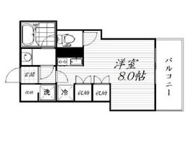 プレミスト新宿山吹 8階 間取り図