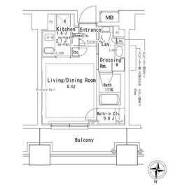 パークアクシス御茶ノ水ステージ 1020 間取り図