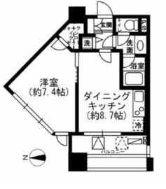 レジディア市ヶ谷 1003 間取り図