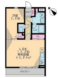 ガーデンテラス柿の木坂 104 間取り図