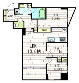 グローリオ戸越銀座 3階 間取り図