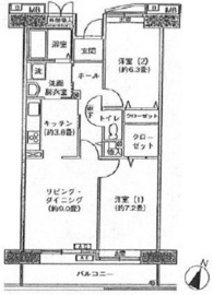 アクティ目黒駅前 1号棟 912 間取り図