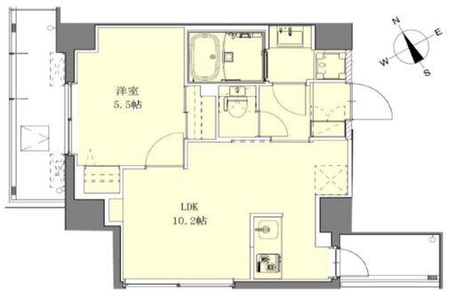 清澄白河レジデンス伍番館 701 間取り図