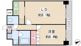 ドゥーエ新富町 1103 間取り図