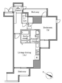 レジディア中延 1105 間取り図