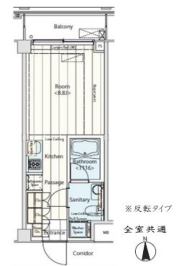 イプセ蒲田ウエスト 318 間取り図