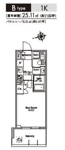 コンフォリア東新宿ステーションフロント 709 間取り図