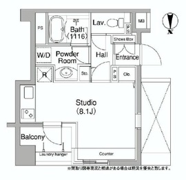 コンフォリア銀座イースト 1104 間取り図