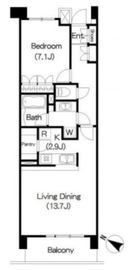 ブリリアイスト三軒茶屋 i407 間取り図