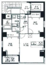 ウィステリア銀座 601 間取り図