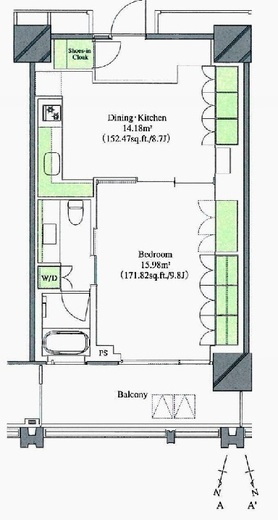 平河町レジデンス 706 間取り図