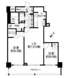 フィールM西新宿 10階 間取り図