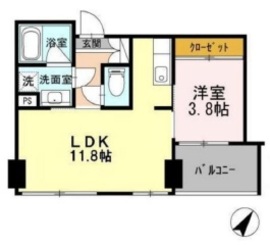 パークフラッツ新宿イーストサイド 402 間取り図