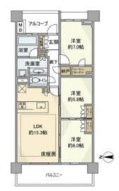 プラウド駒場 5階 間取り図