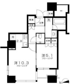 ザ・タワーズ台場 イースト 6階 間取り図