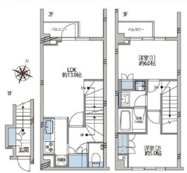 オープンレジデンス南青山イーストテラス 2階 間取り図