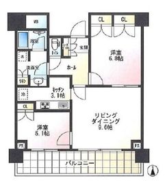 イーストコモンズ清澄白河パークフラッツ 4階 間取り図