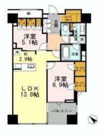 プレミスト赤坂檜町公園 4階 間取り図