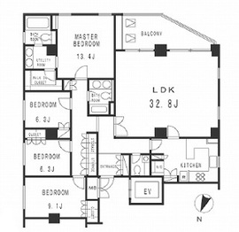 ZEDOAN HIROO 401 間取り図