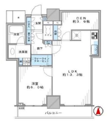品川タワーフェイス 20階 間取り図