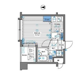 グランド・ガーラ三田 8階 間取り図