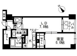 レジディア日本橋浜町 901 間取り図