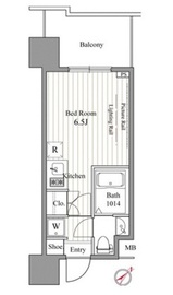 レジディア東銀座 906 間取り図