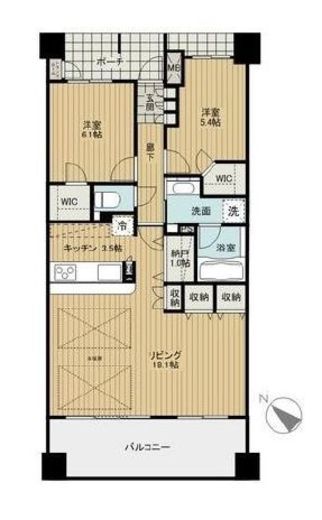 グランアルト豊洲 5階 間取り図