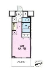 エスコート麻布十番 8階 間取り図