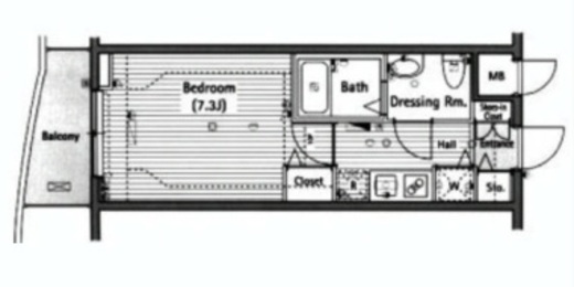 グランド・ガーラ西麻布 9階 間取り図