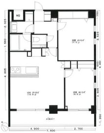 プレミアムコート都立大学 902 間取り図