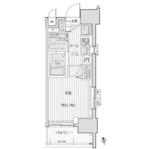 エステムプラザ品川大崎駅前レジデンシャル 603 間取り図