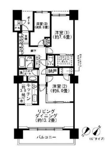 シティタワー品川 14階 間取り図